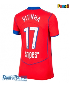 Paris Saint-Germain Vitinha #17 Tricou Fotbal Replică 2025-26 Femei Treilea